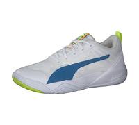 PUMA Mixte Eliminate Pro Chaussures Multisport Indoor, Blanc White/Mykonos Blue/Yellow Alert/Neon Citrus, 42 EU