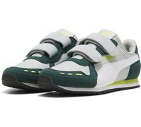 PUMA Baskets 'Cabana Racer' gris clair / pomme / sapin / blanc, Taille 30