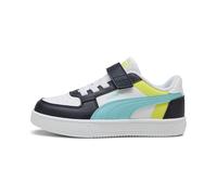 PUMA CAVEN 2.0 Block AC+ PS Basket, White-Safe Lake-New Navy, 34 EU