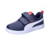 Puma Chaussures Courtflex V3 – Bleu marine/Blanc/Rouge – Enfant Taille 34