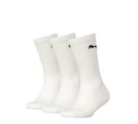 PUMA Chaussettes Enfant Mixte Crew – Lot de 3 paires – Blanc – 31-34
