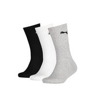 PUMA Mixte Enfant Crew Chaussettes, Gris / Blanc / Noir, 34 EU
