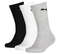 PUMA Mixte Enfant Crew Chaussettes, Gris / Blanc / Noir, 35-38 EU