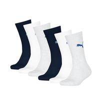 PUMA Mixte Enfant Easy Rider Chaussettes, Gris/blanc/bleu Marine, 31-34 EU