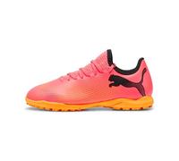 PUMA Mixte Enfant Future 7 Play Tt Jr Shoes, Sunset Glow Puma Black Sun Stream, 38.5 EU