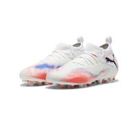 PUMA Mixte Enfant Future 8 Match MG Jr Chaussure de Football, Blanche, Noire, Rouge éclatante, 30 EU