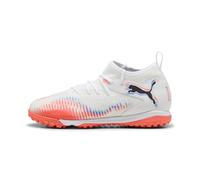 PUMA Mixte Enfant Future 8 Match TT + Mid Jr, Puma Puma Blanche Noire Rouge Éclatante, 33 EU