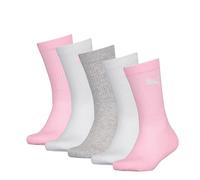 PUMA Junior Crew Sock, Blanc/Rose, 27-30 (Lot de 5) Mixte Enfant