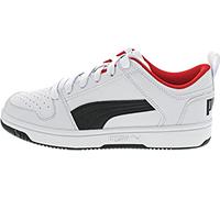 PUMA Mixte enfant Puma Lo Sl Jr Baskets Rebound Layup, Puma White Puma Black High Risk Red, 37.5 EU
