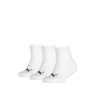 PUMA Mixte enfant Quarter Plain Chaussettes , Blanc, 39-42