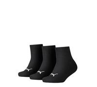 PUMA Mixte enfant Quarter Plain Chaussettes , Noir, 35-38