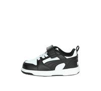PUMA Mixte Enfant Rebound V6 Lo AC+ InfSneaker, Noir et Blanc, 22 EU