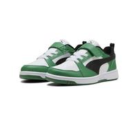 PUMA Rebound V6 LO AC+ PS Basket, White Black-Archive Green, 33 EU