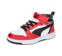 PUMA Mixte Enfant Rebound V6 Mid AC+ PS, Puma White Puma Black for All Time Red, 34 EU