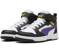 PUMA Rebound V6 Mid AC+ PS Basket, White-Team Violet Black, 30 EU