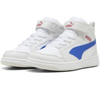 PUMA Mixte Enfant Rebound V6 Mid AC+ PS, Puma White Vivid Blue Feather Gray, 32 EU