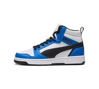 PUMA Mixte Enfant Rebound V6 Mid Jr, Puma White Puma Black Racing Blue, 39 EU
