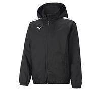 PUMA Mixte enfant Teamliga All Weather Jkt Jr Sweater, Puma Black-puma Black, 116 EU