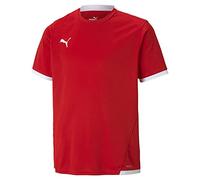 PUMA Mixte enfant Teamliga Jersey Jr Shirt, Puma Rouge- Puma Blanc, 128 EU