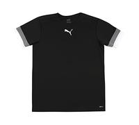 PUMA Mixte Enfant Teamrise Jersey Jr Shirt, Puma Black-smoked Pearl-puma White, 116 EU