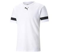 PUMA Mixte enfant Teamrise Jersey Jr Shirt, Puma Blanc- Puma Noir- Puma Blanc, 164 EU