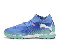 PUMA Mixte Future 7 Match TT + Mid Jr Soccer Shoe, Bluemazing White-Electric Peppermint, 38.5 EU