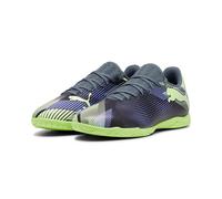 PUMA Unisex Adults Future 7 Play IT Soccer Shoe, Gray Skies-Elektro Purple-Fizzy Apple-PUMA White, 46.5 EU