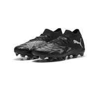 PUMA Mixte Future 8 Match FG/AG Chaussure de Football, Black Silver-Fluo Green, 45 EU