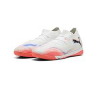 PUMA Mixte Future 8 Match It Chaussure de Football, Blanche, Noire, Rouge éclatante, 45 EU