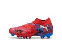 PUMA Mixte Future 8 Match Playmakers FG/AG Chaussure de Football, Red Black Ultra Blue Pink Pixel, 40 EU