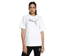 PUMA Mixte Her Graphic Tee T-shirts, Puma Blanc, S EU