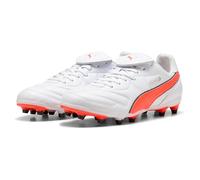 PUMA Mixte King Liga FG/AG Chaussure de Football, Rouge Blanche et Noire, 44 EU