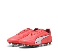 PUMA Mixte King Pro FG/AG Chaussure de Football, Glowing Red White-Red Fire, 42 EU