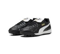 PUMA Mixte King Top TT Chaussure de Football, Black White Gold, 42.5 EU