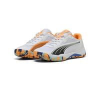 Puma Nova Court Padel Chaussures, Chaussures, Blanc/Noir/Vivid Bleu, 43 White,Black,Vivid Blue