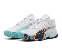 PUMA Mixte Nova Elite Chaussure de Tennis, White Black Vivid Blue Heat Fire, 42.5 EU