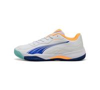 PUMA Mixte Nova Smash Chaussure de Tennis, White-Vivid Blue-Heat Fire Black, 36 EU
