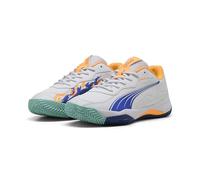 PUMA Mixte Nova Smash Chaussure de Tennis, White-Vivid Blue-Heat Fire Black, 40 EU