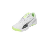 PUMA Mixte Nova Smash Tennis Shoe, White-Luminous Blue-Fizzy Apple-Shadow Gray, 44 EU