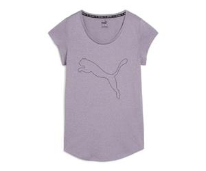 PUMA Mixte Performance Heather Cat Tee W T-shirts, Bruyère Prune Pâle, XS EU