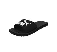 PUMA Mixte Purecat Slide Sandal, Black-White, 43 EU