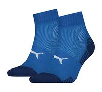 Puma Quarter Chaussettes, Bleu, 43/46 (Lot de 2) Unisexe