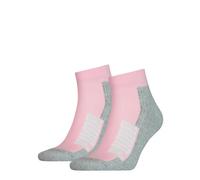 Puma Chaussettes Quarter Mixte Rose Taille 39-42 Lot de 2