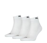 PUMA Mixte Quarter Plain Chaussettes, Blanc, 39-42