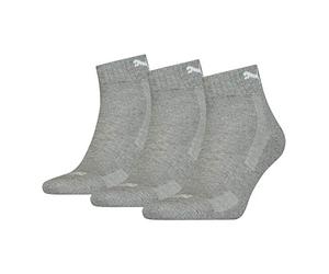 PUMA Mixte Quarter Plain Chaussettes, Gris, 39-42