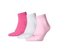 PUMA Mixte Quarter Plain Chaussettes, Multicoloured (Pink Lady, 35-38