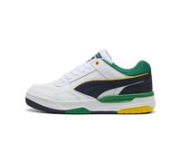 PUMA Mixte Rebound Retro Basket, White-Archive Green-New Navy, 40.5 EU