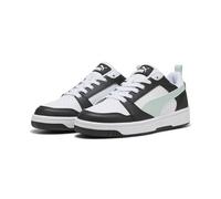 PUMA Mixte Rebound V6 Low Basket, Black-Peaceful Blue White, 38.5 EU