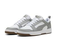 PUMA Mixte Rebound V6 Low Basket, Blanc Gris Echo Noir, 40 EU