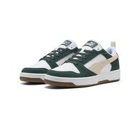 PUMA Mixte Rebound V6 Low SD Basket, Green Terrain Neige Alpine Blanc, 43 EU